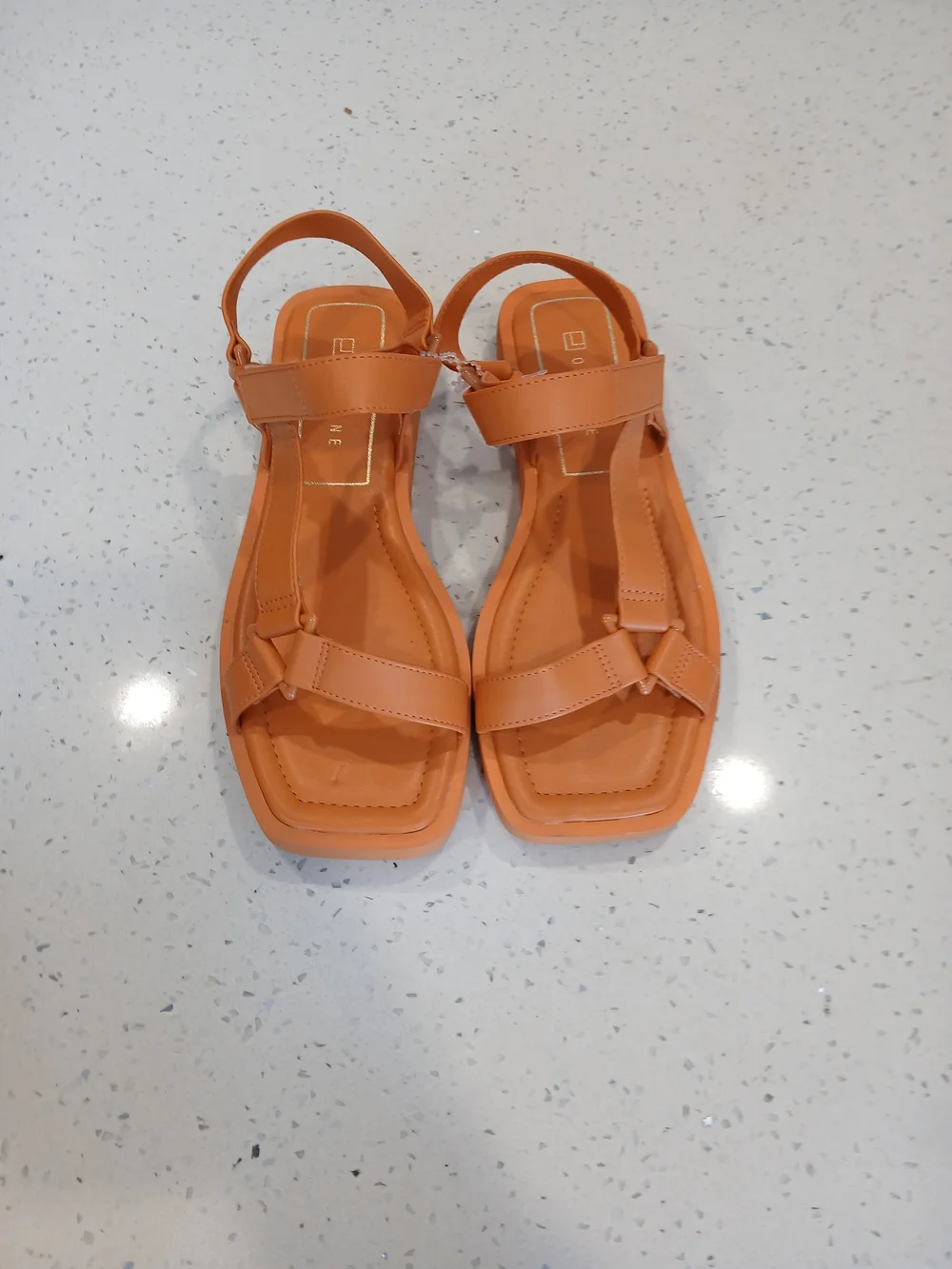 Offline Women’s Tan Strappy Square-Toe Sandals